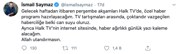 İsmail Saymaz'ın Halk Tv'de yapacağı programın günü belli oldu - Resim : 2