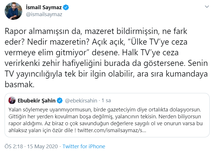 İsmail Saymaz ile RTÜK Başkanı Şahin arasında gerginlik: Açık açık, 'Ülke TV’ye ceza vermeye elim gitmiyor' desene - Resim : 4