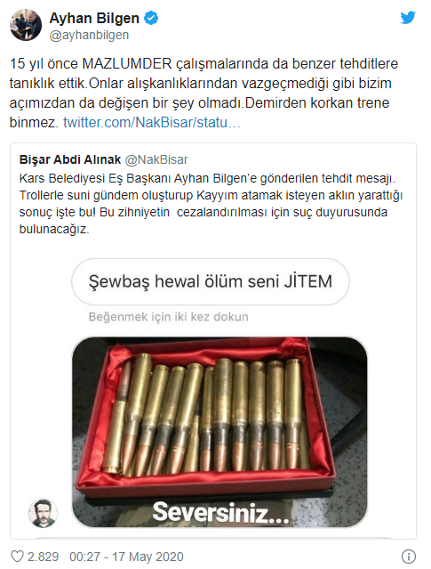 Kars Belediyesi Eşbaşkanı Ayhan Bilgen'e JİTEM'li ölüm tehdidi - Resim : 1