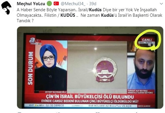 Yandaş A Haber'den 'Kudüs' skandalı! Kudüs'ü İsrail'e ait gösterdiler... - Resim : 8