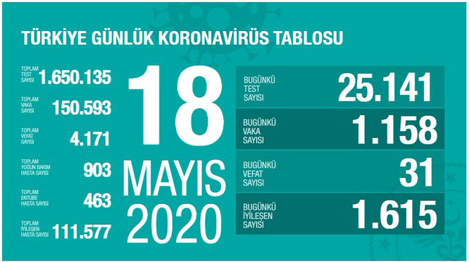 Türkiye'de koronavirüs nedeniyle hayatını kaybedenlerin sayısı 4 bin 171'e yükseldi - Resim : 2