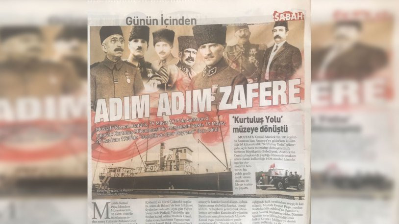 Saymaz'dan yandaş Sabah'a tepki: Atatürk'ü idama mahkum edenleri 19 Mayıs görselinde kullanmış!