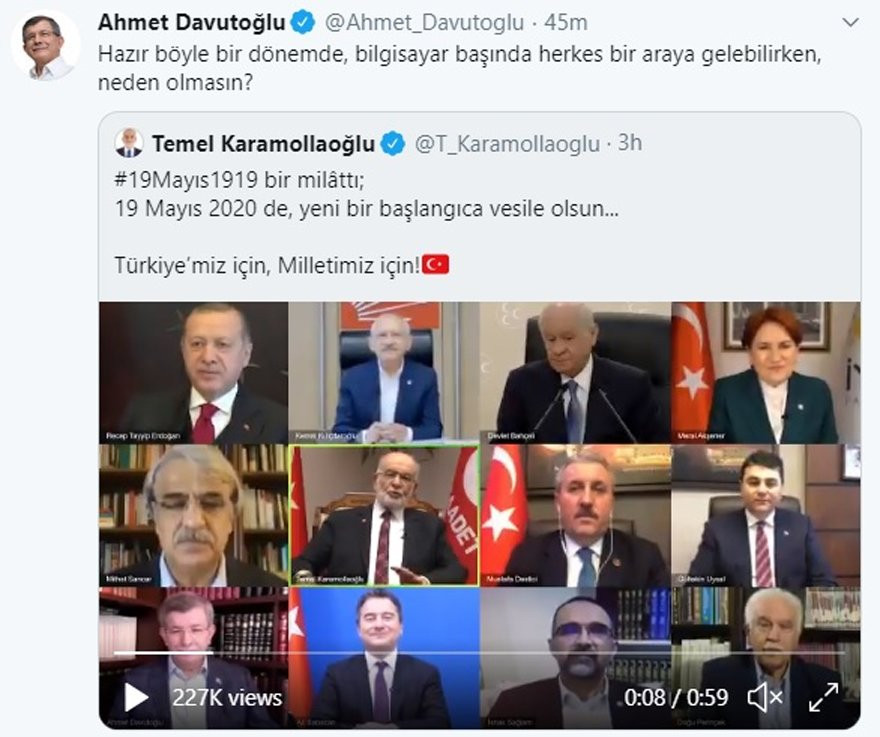 Saadet Partisi, siyasi liderleri klipte buluşturdu, Davutoğlu destek verdi - Resim : 1
