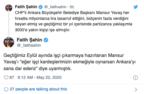 AKP Genel Sekreteri, Mansur Yavaş'ı böyle tehdit etti: Gözümüz üzerinde... - Resim : 1