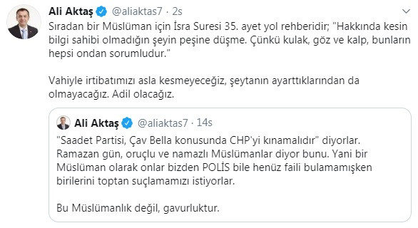 Saadet Partisi'nden 'Çav Bella' provokasyonu hakkında çarpıcı CHP açıklaması - Resim : 1