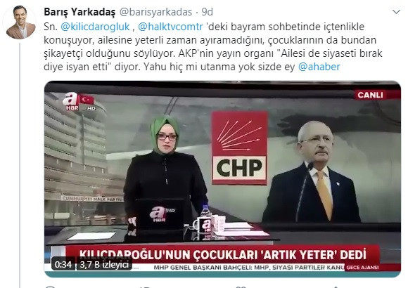 Yandaş A Haber'in skandal Kılıçdaroğlu haberine sert tepki: Yahu hiç mi utanma yok sizde! - Resim : 1