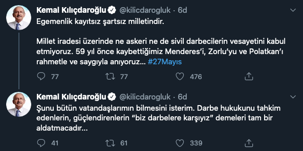 Kılıçdaroğlu: Darbe hukukunu güçlendirenlerin 'biz darbelere karşıyız' demeleri tam bir aldatmacadır - Resim : 1