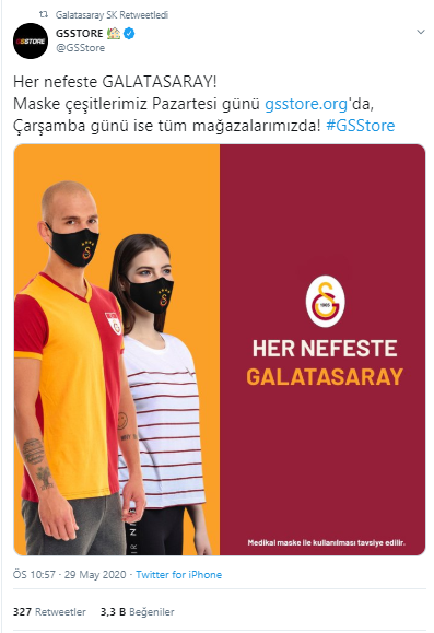 Galatasaray'dan lisanslı maske satışı - Resim : 1