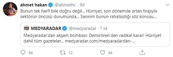 Ahmet Hakan'dan 'Hürriyet, Milliyet ve Posta kapanıyor' iddiasına yanıt - Resim : 2