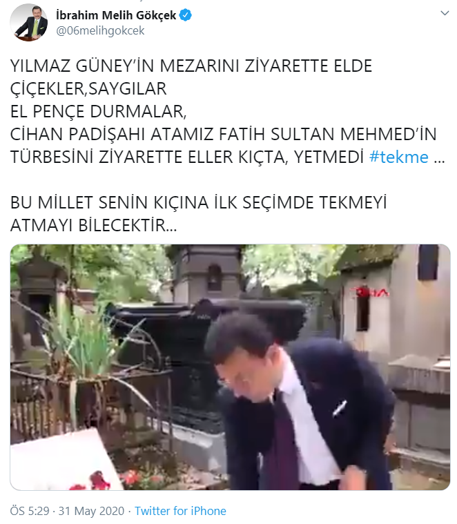 Gökçek'in Ankara hezimeti İstanbul'a uzandı, bu sefer İmamoğlu'na saldırdı: Bu millet senin k.çına tekmeyi atmayı bilecektir - Resim : 1