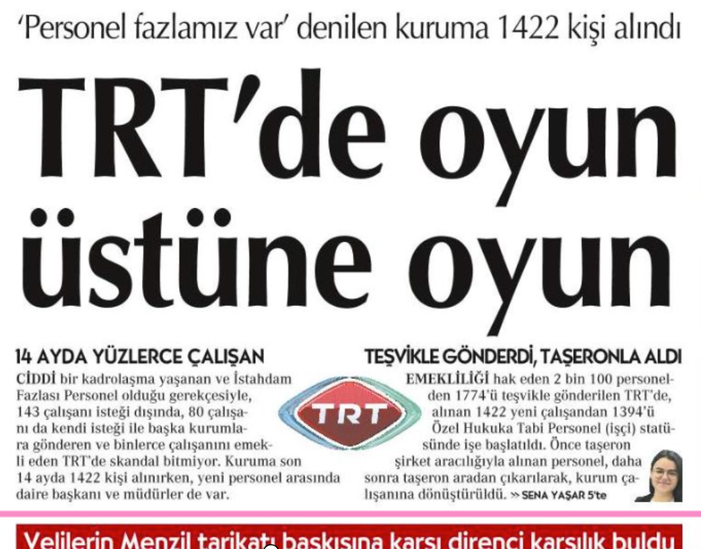 TRT’deki personel tasfiyesine mahkeme ‘dur’ dedi - Resim : 1