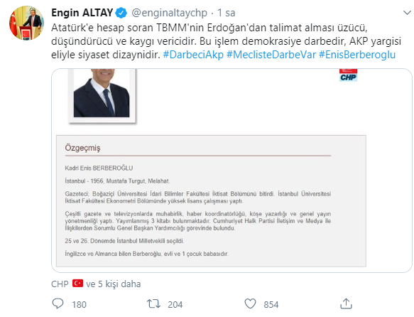 CHP'li Altay: Atatürk'e hesap soran TBMM'nin Erdoğan'dan talimat alması üzücüdür - Resim : 1