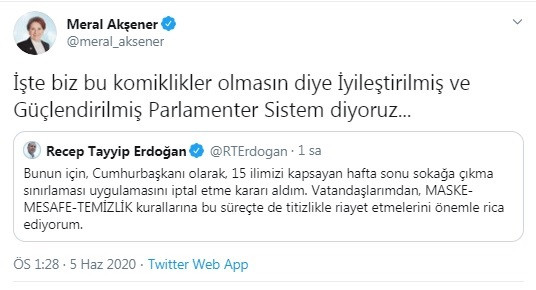 Meral Akşener'den Erdoğan'a parlamenter sistem göndermeli 'yasak iptali' tepkisi - Resim : 1