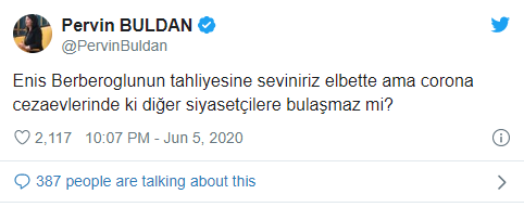 HDP'li Buldan: Korona cezaevlerindeki diğer siyasetçilere bulaşmaz mı? - Resim : 1