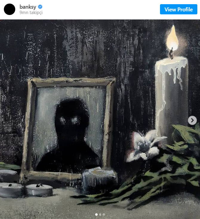 Banksy, ABD'deki protestoları konu alan yeni çalışmasını yayınladı - Resim : 1