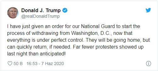 Donald Trump duyurdu! Ulusal Muhafızlar geri çekiliyor - Resim : 1