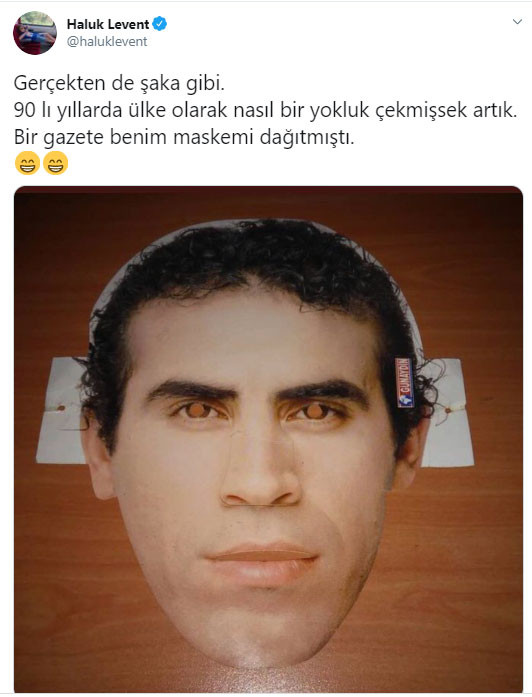 Haluk Levent'in maske paylaşımı güldürdü - Resim : 1