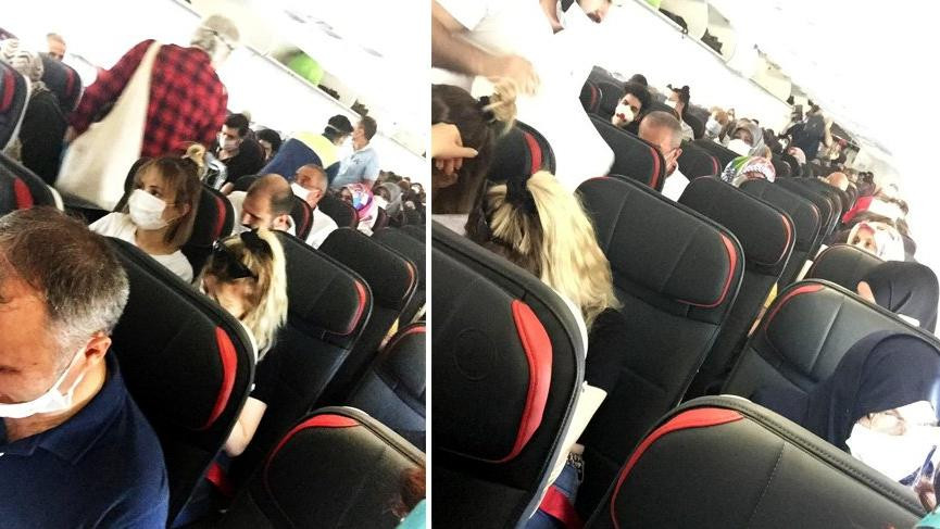 THY uçağında 'sosyal mesafe' isyanı: 'Uçak tıklım tıklım dolu, boş koltuk yok' - Resim : 1