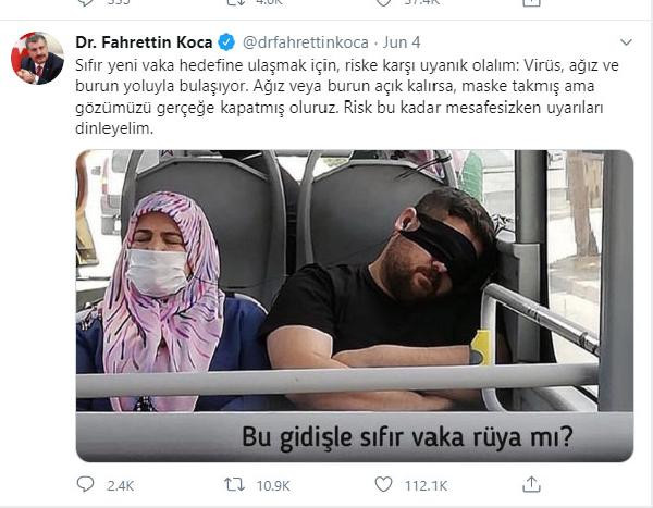 Bakan Koca, gözünde maske ile fotoğrafını paylaştığı kişiyi aradı - Resim : 1