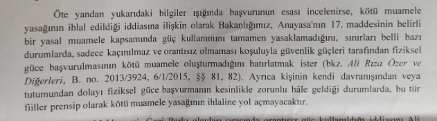 Bakanlık resmen onayladı: Göz çıkarmak 'orantılı' yanıtmış - Resim : 3