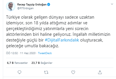 Erdoğan'dan 'dijital farkındalık' paylaşımı - Resim : 1