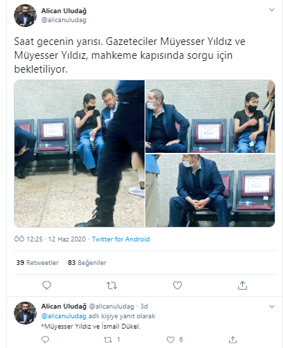 Tepki çeken görüntüler! Gazeteciler Müyesser Yıldız ve İsmail Dükel gece yarısı mahkeme kapısında bekletildi - Resim : 3