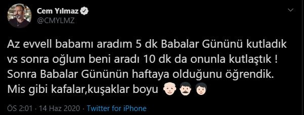 Cem Yılmaz ve oğlu 'Babalar Günü'nü erkene aldı': Mis gibi kafalar, kuşak boyu... - Resim : 1