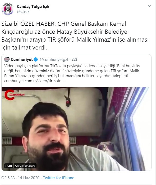 Kılıçdaroğlu'ndan CHP'li başkana 'Bizi virüs değil, bu düzeniniz öldürecek' diyen Malik Baran talimatı - Resim : 2