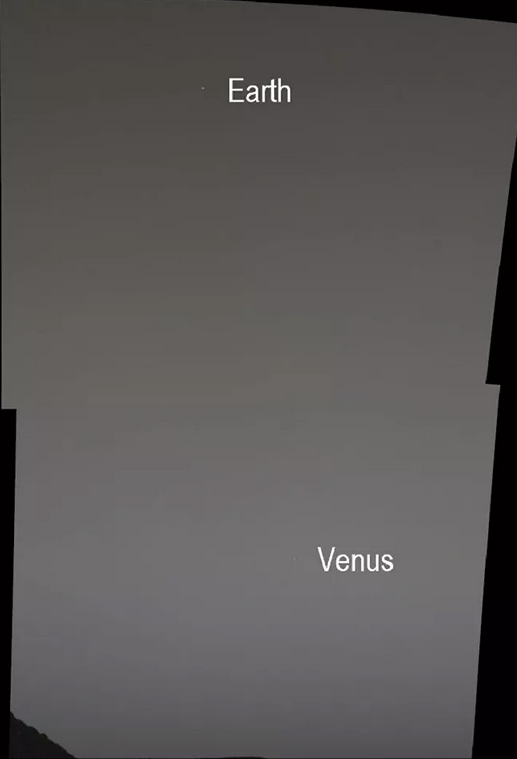 Mars keşif aracı Curiosity, Dünya ve Venüs'ü fotoğrafladı - Resim : 1