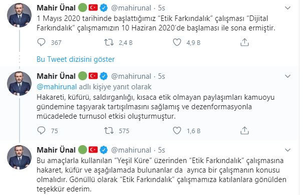 Kampanyanın bittiğini açıklayan Mahir Ünal, 'yeşil top'u neden kaldırmadı? - Resim : 1