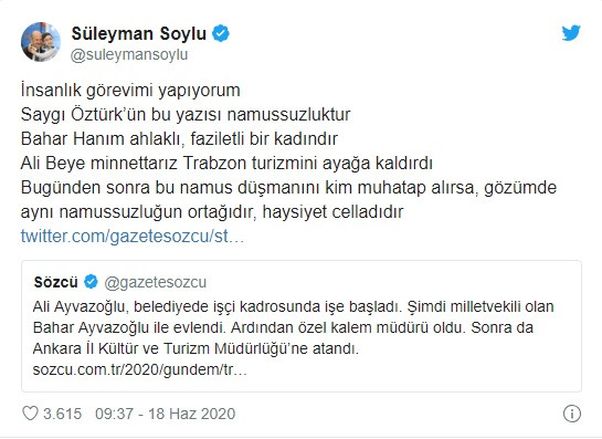 Süleyman Soylu'dan Saygı Öztürk hakkında çok ağır ifadeler - Resim : 1