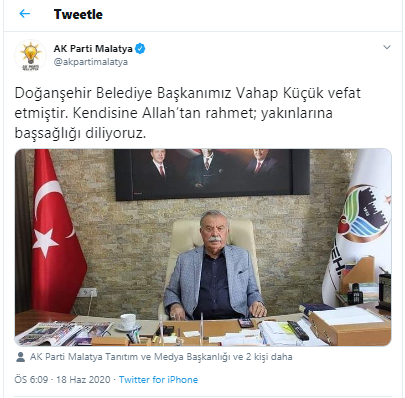 AKP'li belediye başkanı hayatını kaybetti - Resim : 1