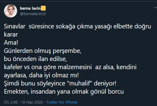 Berna Laçin: Bunu söyleyince muhalif deniyor - Resim : 1