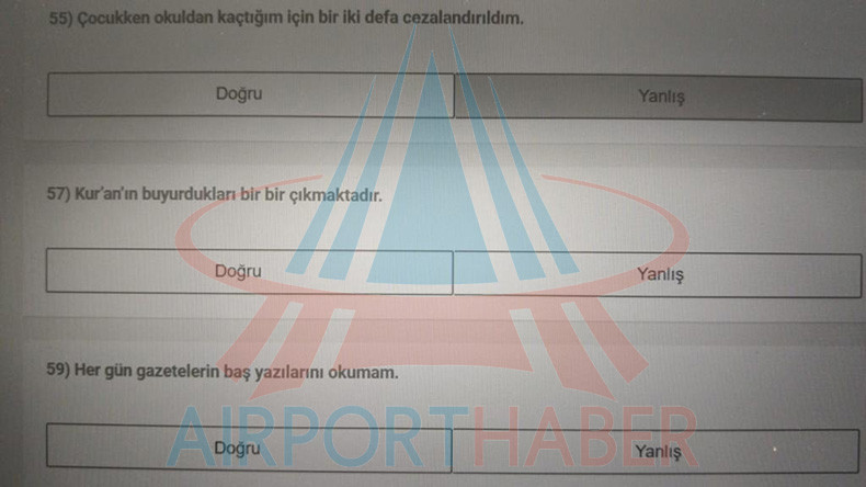 İGA'dan çalışanlarına tepki çeken 'dini' kişilik testi - Resim : 2