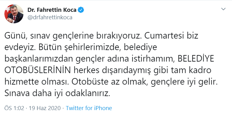 Bakan Koca'dan belediye başkanlarına LGS ve YKS çağrısı - Resim : 1