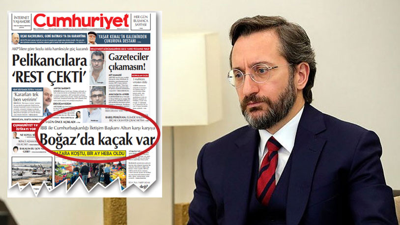 Boğaz'daki kaçak haberinde kamu yararı yokmuş! Altun'a bağlı kurumdan Cumhuriyet'e rekor ceza