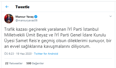 Mansur Yavaş'tan İYİ Parti'ye geçmiş olsun mesajı - Resim : 1