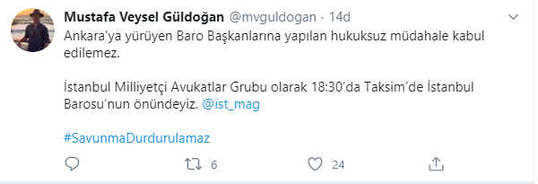 İstanbul Milliyetçi Avukatlar Grubu'ndan baroların Savunma Yürüyüşü'ne destek - Resim : 1