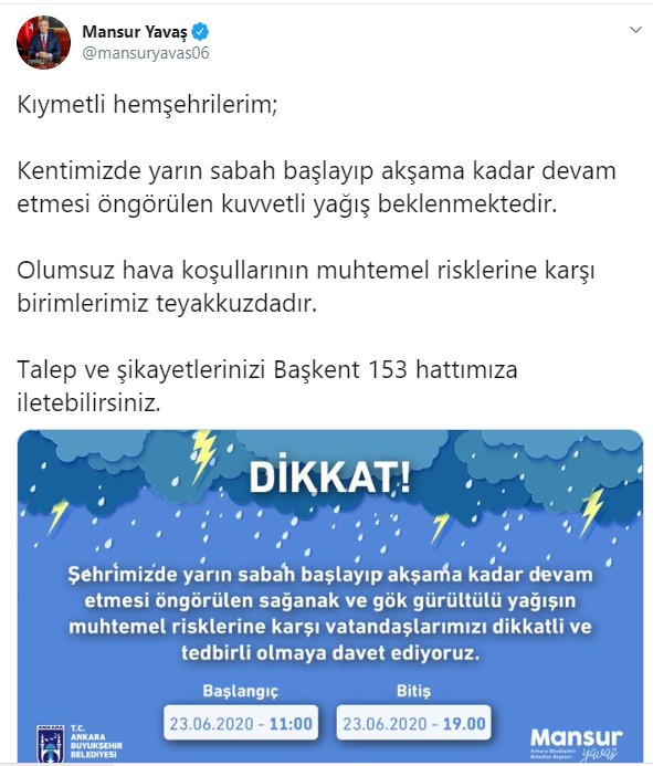 Mansur Yavaş, Ankaralıları uyardı - Resim : 2