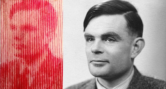 İngiliz sanatçı, eşcinsel bağışcıların kanından Alan Turing portresi yaptı - Resim : 1