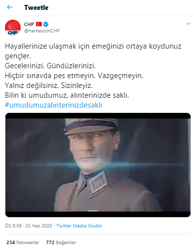 CHP'den YKS'ye girecek öğrencilere videolu mesaj: 'Yalnız değilsiniz, sizinleyiz' - Resim : 1