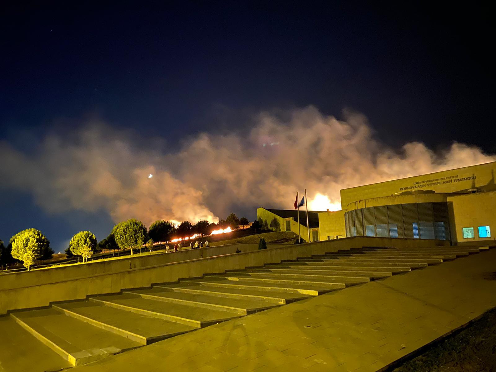 İzmir Bornova'da Aşık Veysel Rekreasyon Alanı'nda korkutan yangın - Resim : 2