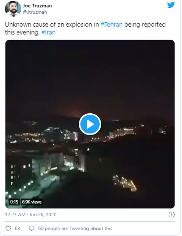 İran'da askeri üs yakınlarında patlama - Resim : 1