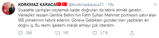 Cumhurbaşkanlığı Ekonomi Politikaları üyesinden Ekrem İmamoğlu'na tebrik - Resim : 1