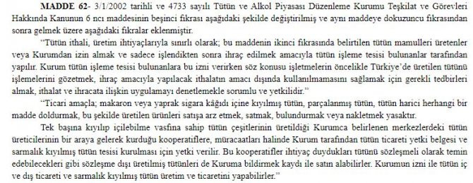 Sarma sigara yasağı Resmi Gazete'de yayımlandı! 1 Temmuz'da yürürlüğe girecek - Resim : 2