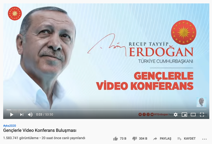 Erdoğan'a Z kuşağı şoku: 304 bin 'dislike' aldı! - Resim : 1
