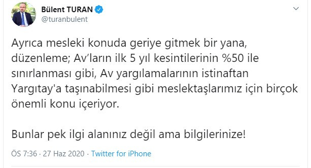 İstanbul Barosu Başkanı Durakoğlu ile Savunma Mitingi'ni eleştiren AKP’li Turan Twitter’dan tartıştı - Resim : 2
