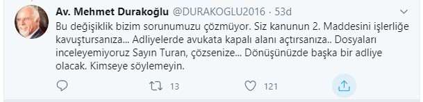 İstanbul Barosu Başkanı Durakoğlu ile Savunma Mitingi'ni eleştiren AKP’li Turan Twitter’dan tartıştı - Resim : 4