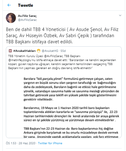 TBB Yönetim Kurulu Üyeleri Feyzioğlu'nu istifaya davet etti - Resim : 1