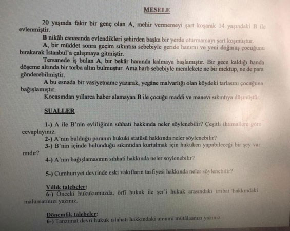 Hukuk sınavında skandal: Atatürk'e darbeci diyen profesör, çocuk yaşta evliliği meşrulaştırdı! - Resim : 1